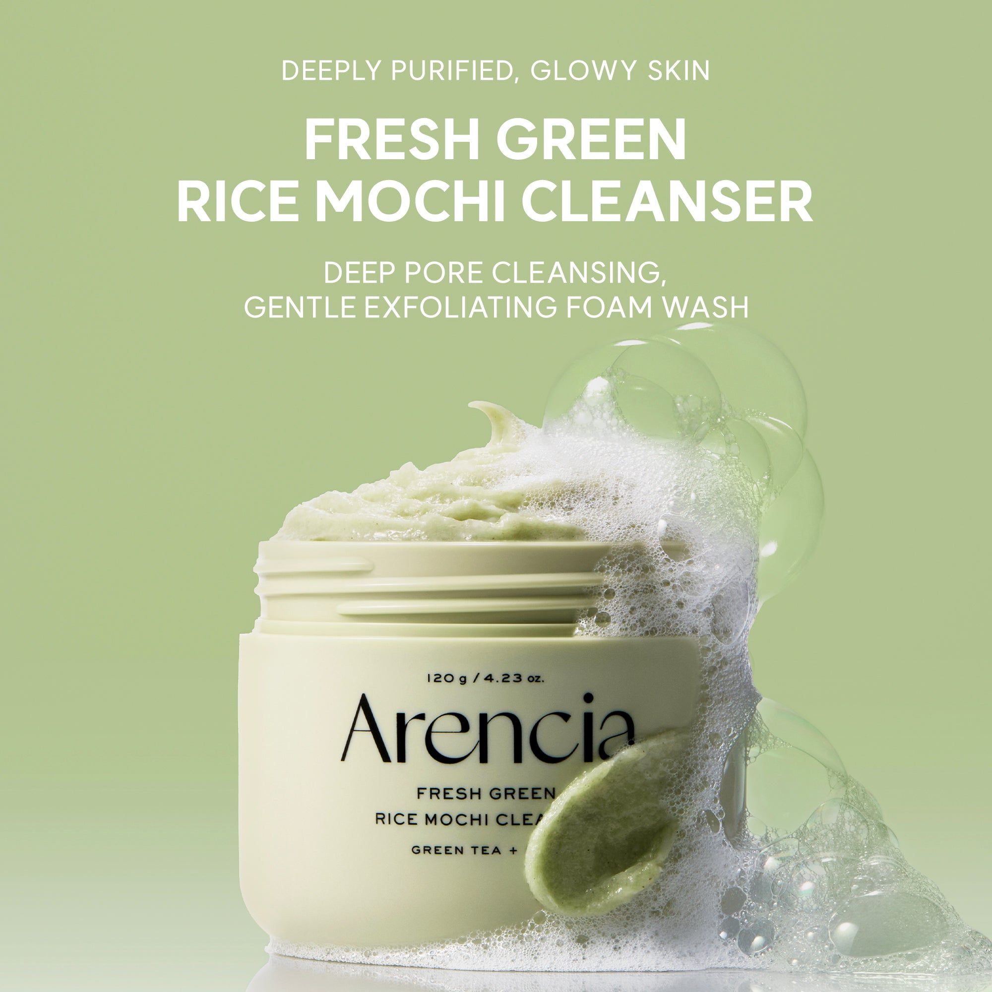 Arencia Fresh Green Rice Mochi Cleanser Nettoyant Mousse - 120 g — vue 2