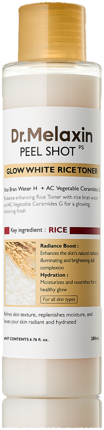 Dr.Melaxin Peel Shot Glow White Rice Toner Lotion Éclat au Riz - 200 ml