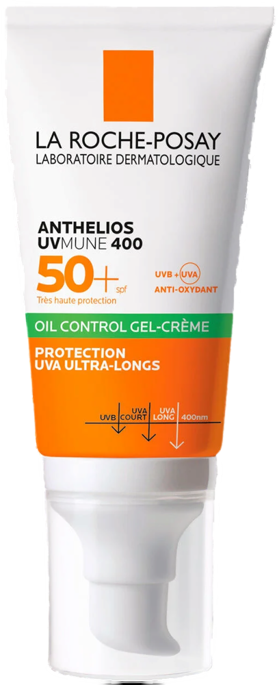 La Roche-Posay Anthelios UVMune 400 Gel-Creme Oil Control SPF50+ - Peau grasse et sensible - 50 ml