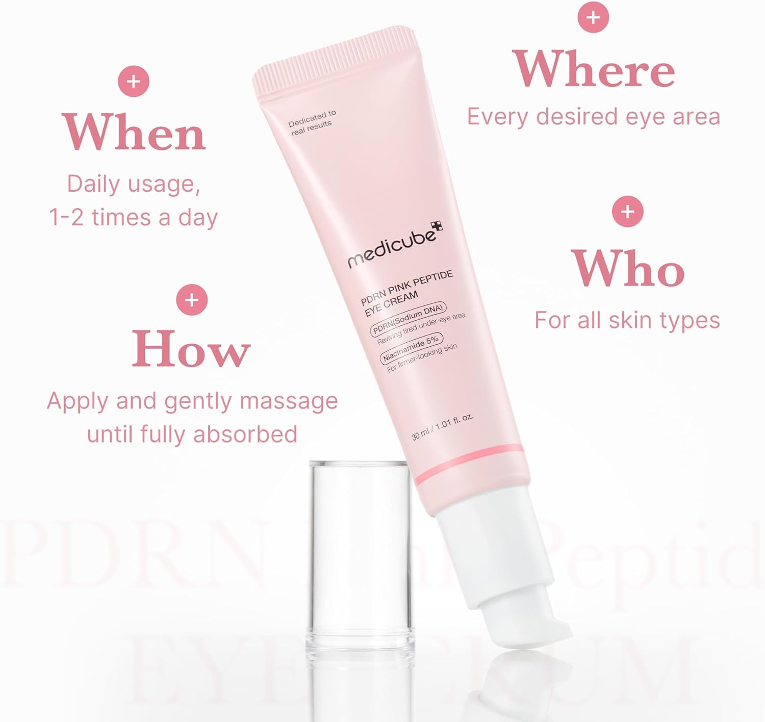 Medicube PDRN Pink Peptide Eye Cream 30 ml — vue 3