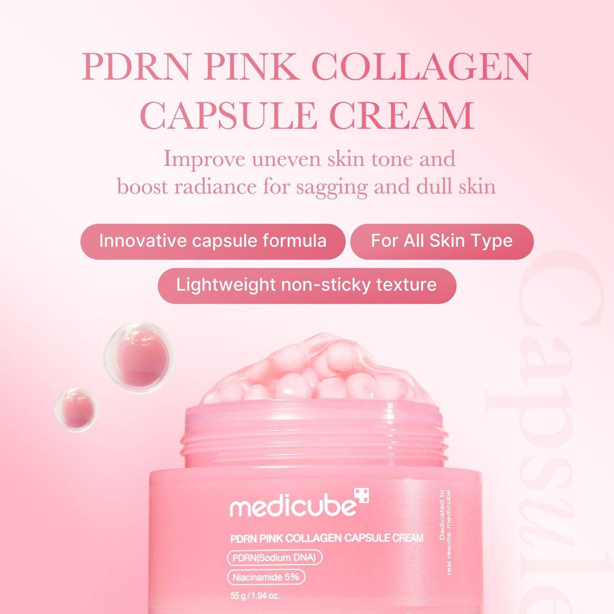 Medicube PDRN Pink Collagen Capsule Cream 55 g — vue 4