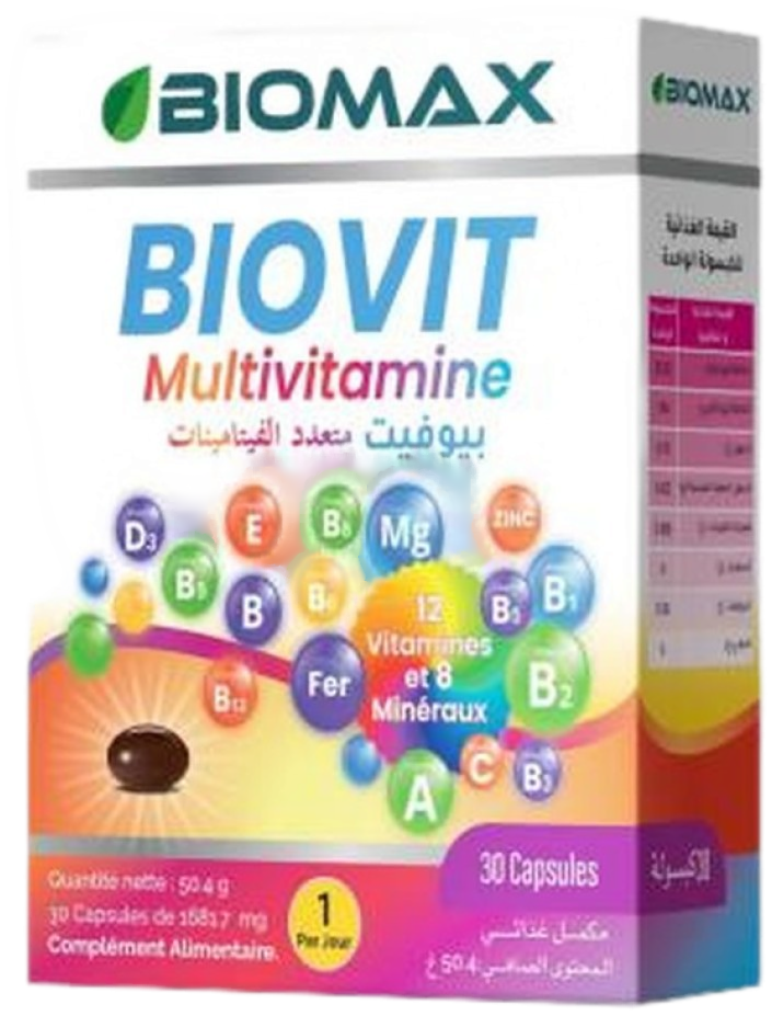 Biomax Biovit Multivitamine - Boîte de 30