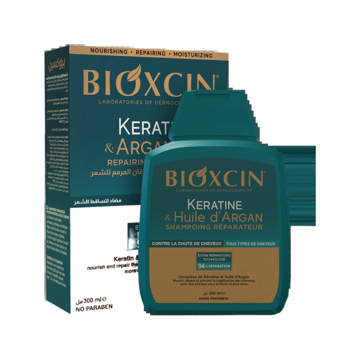 Bioxcin Shampoing Kératine et Huile D'argan Fort 300 ml