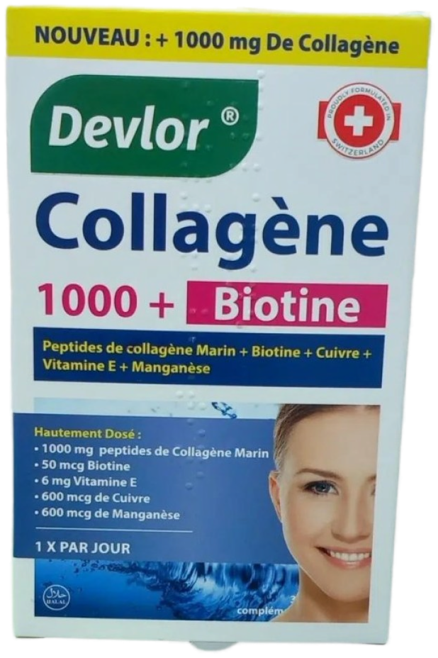 Devlor Collagène 1000 + Biotine - 30 comprimés