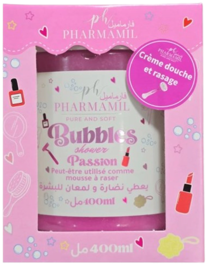 Pharmamil Bubbles Shower Passion - Crème douche et rasage 400 ml