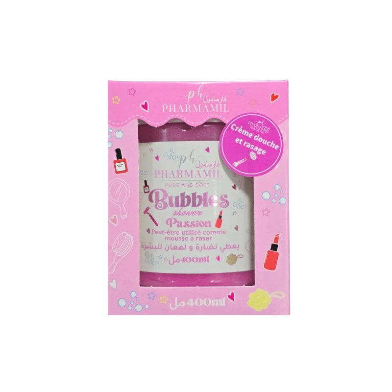 Pharmamil Bubbles Shower Passion - Creme douche et rasage 400ml