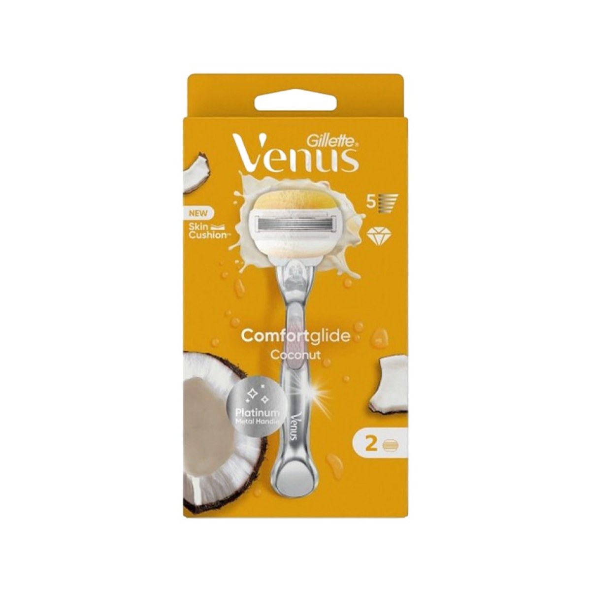Gillette Venus ComfortGlide Olay Coconut Rasoir 5 lames + 2 recharges