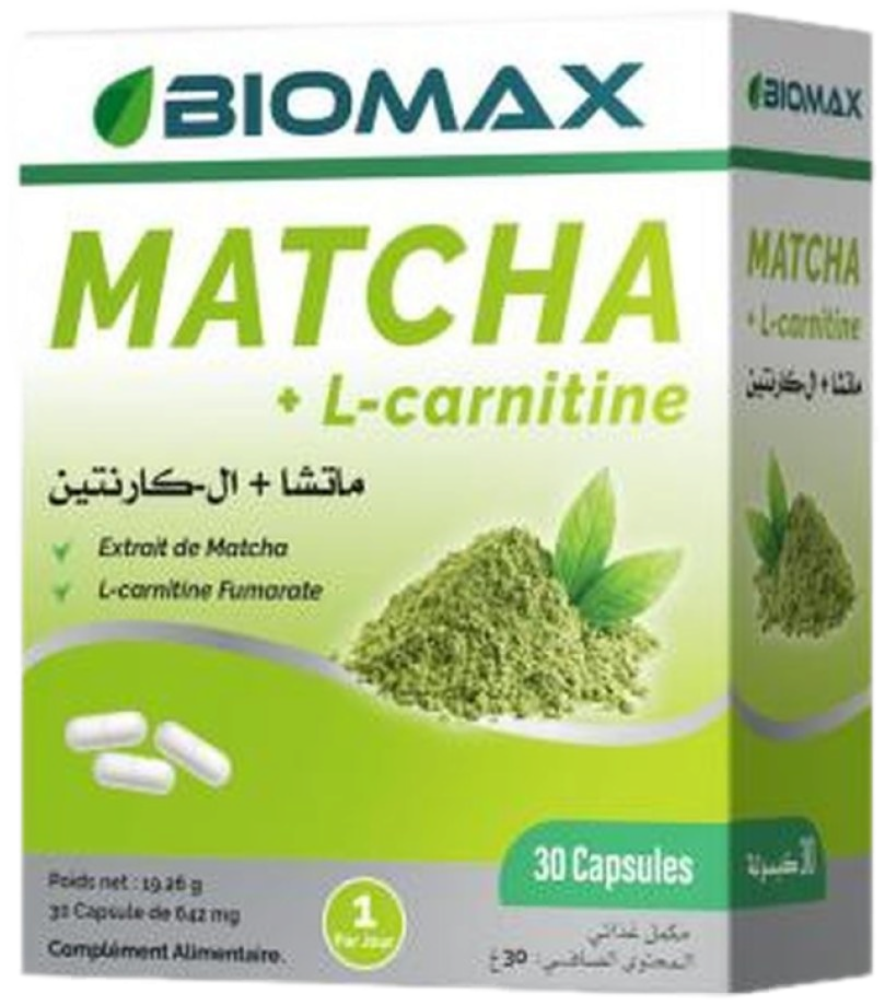 Biomax Matcha L-Carnitine - Boîte de 30