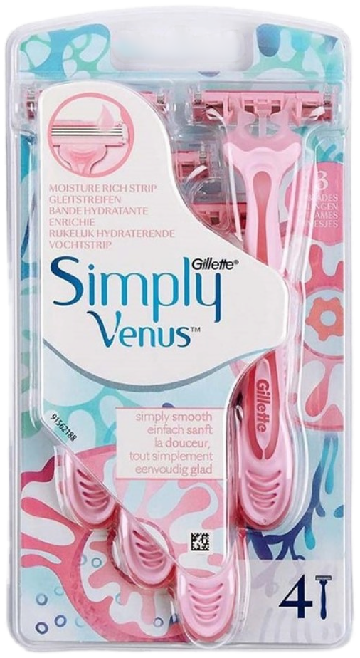 Gillette Simply Venus 3 - 5 rasoirs jetables (4+1)