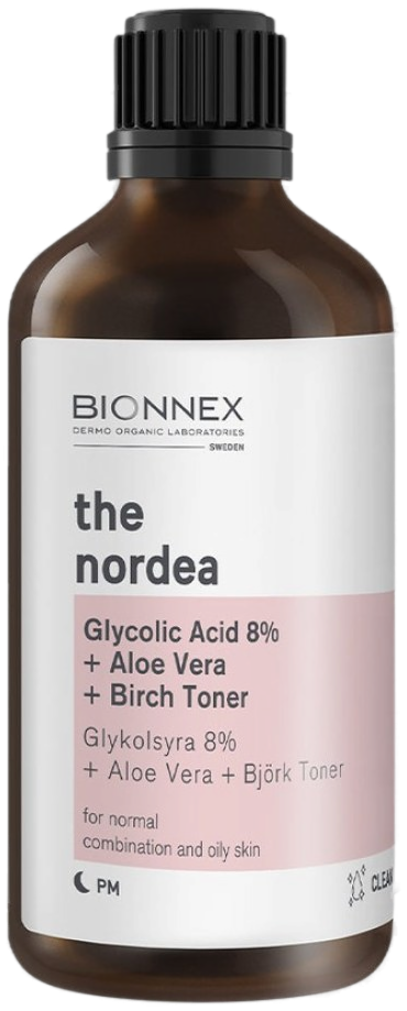 Bionnex The Nordea Tonique Acide Glycolique 8% + Aloe Vera + Bouleau 100 ml