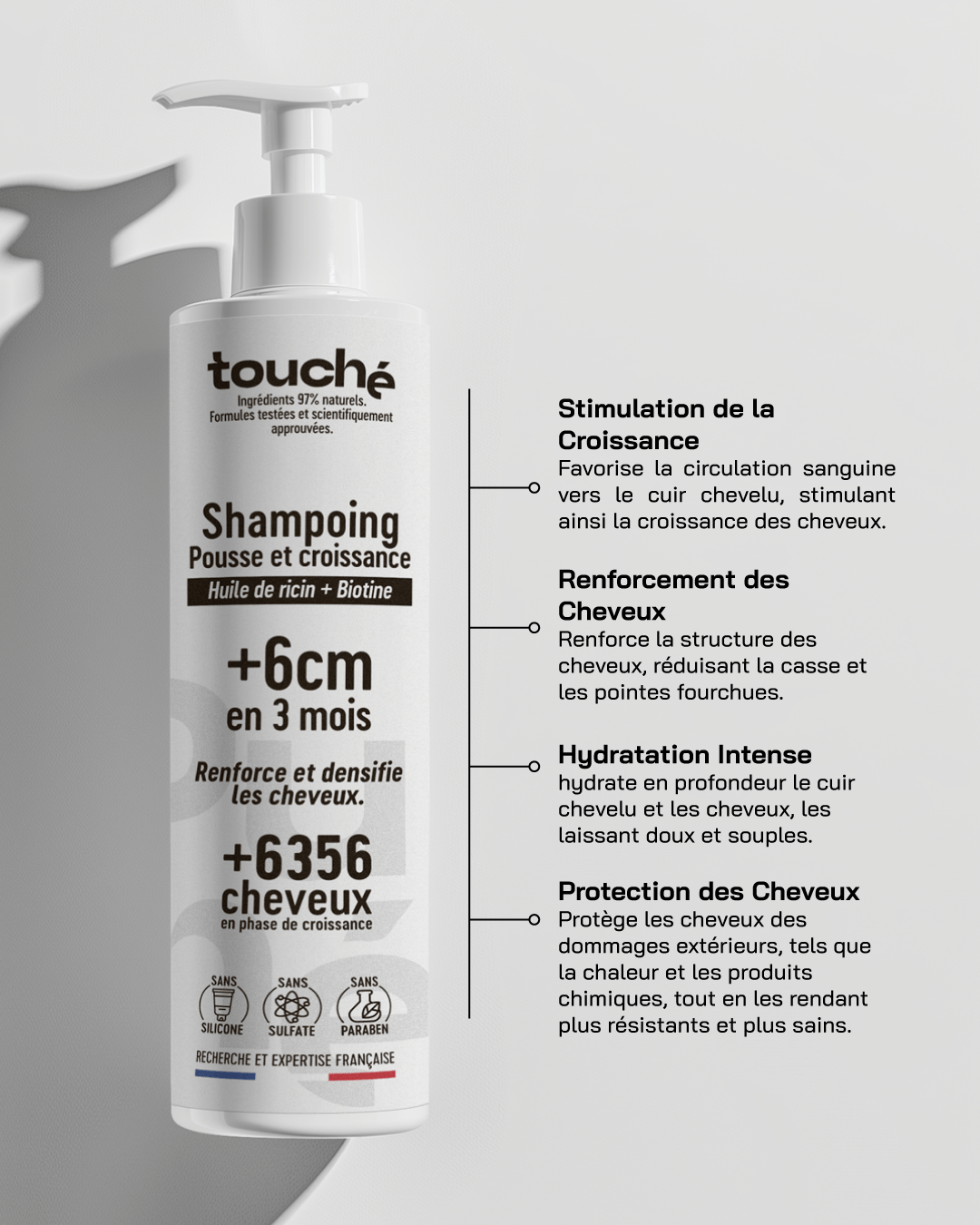 Touché Shampooing Pousse et Croissance 250 ml — vue 3