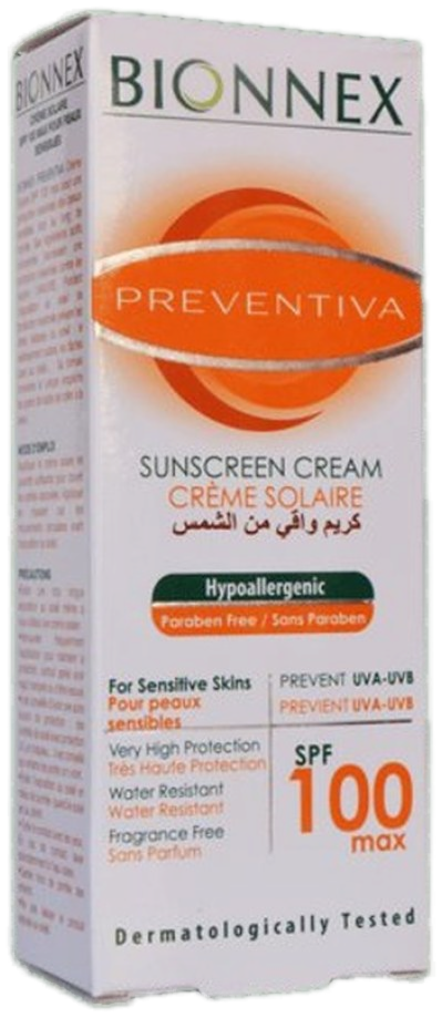 Bionnex Preventiva Crème Solaire SPF100 Max 50 ml