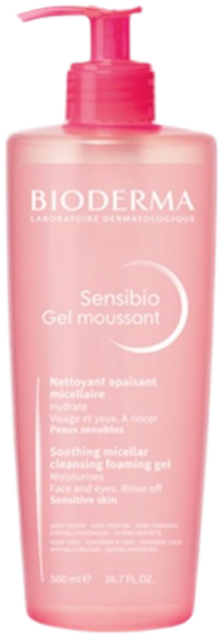 Bioderma Sensibio Gel Moussant - Gel Nettoyant Apaisant 500 ml