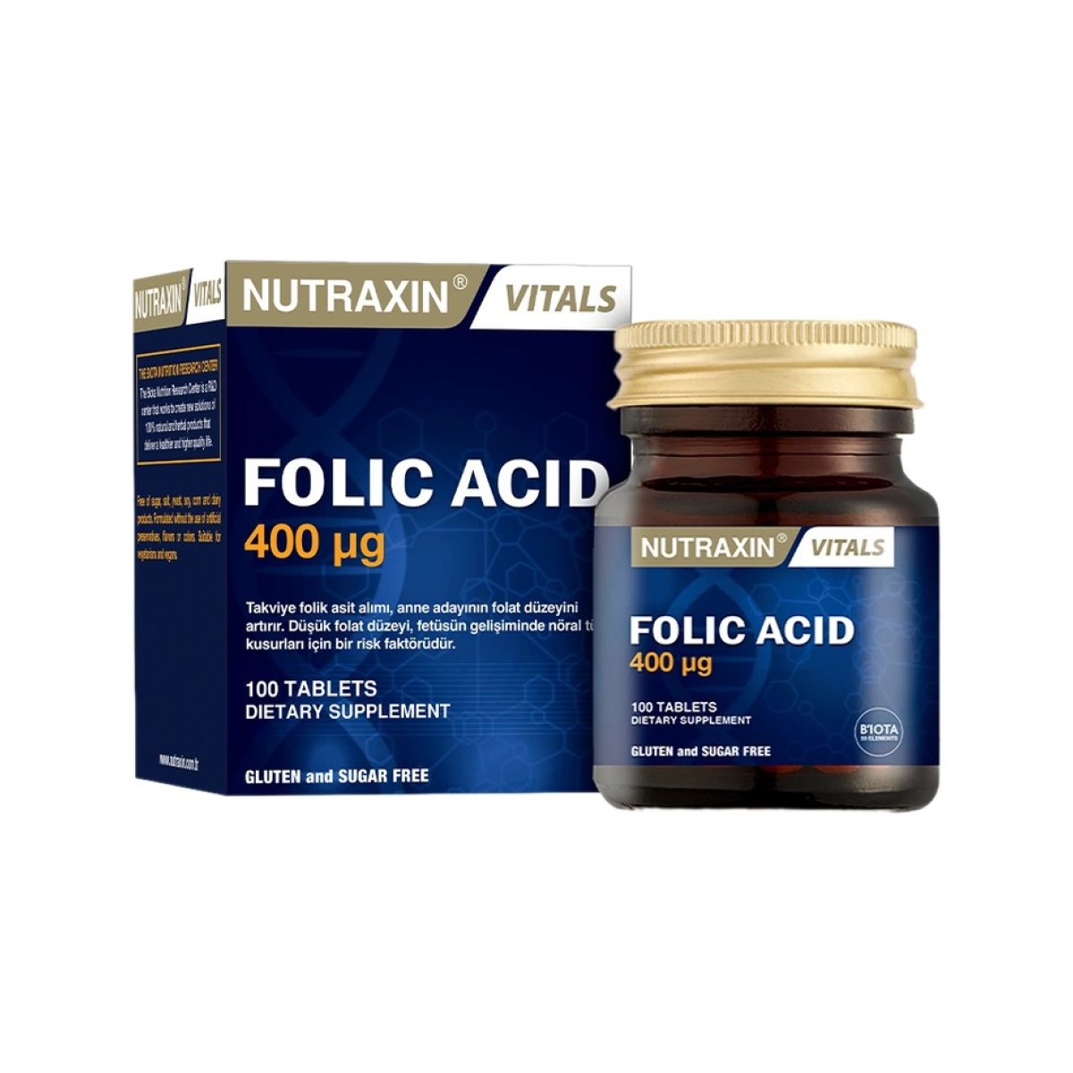 Nutraxin Acide Folique 400 mcg - 100 comprimés