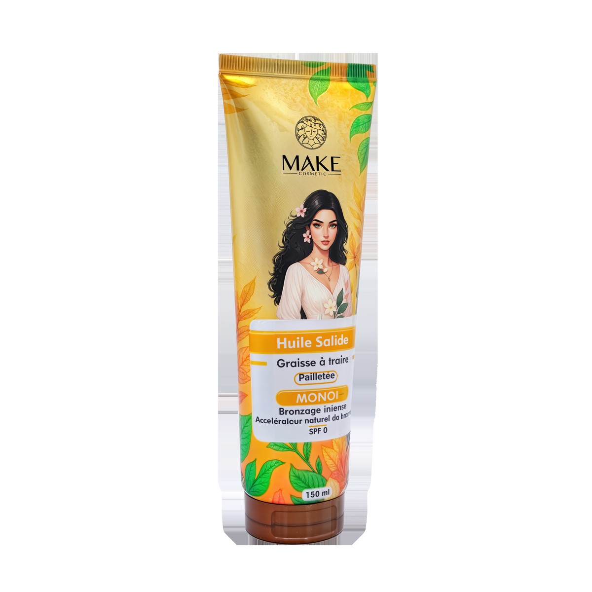 Make Cosmetic Huile Solide Monoï Pailletée 150 g