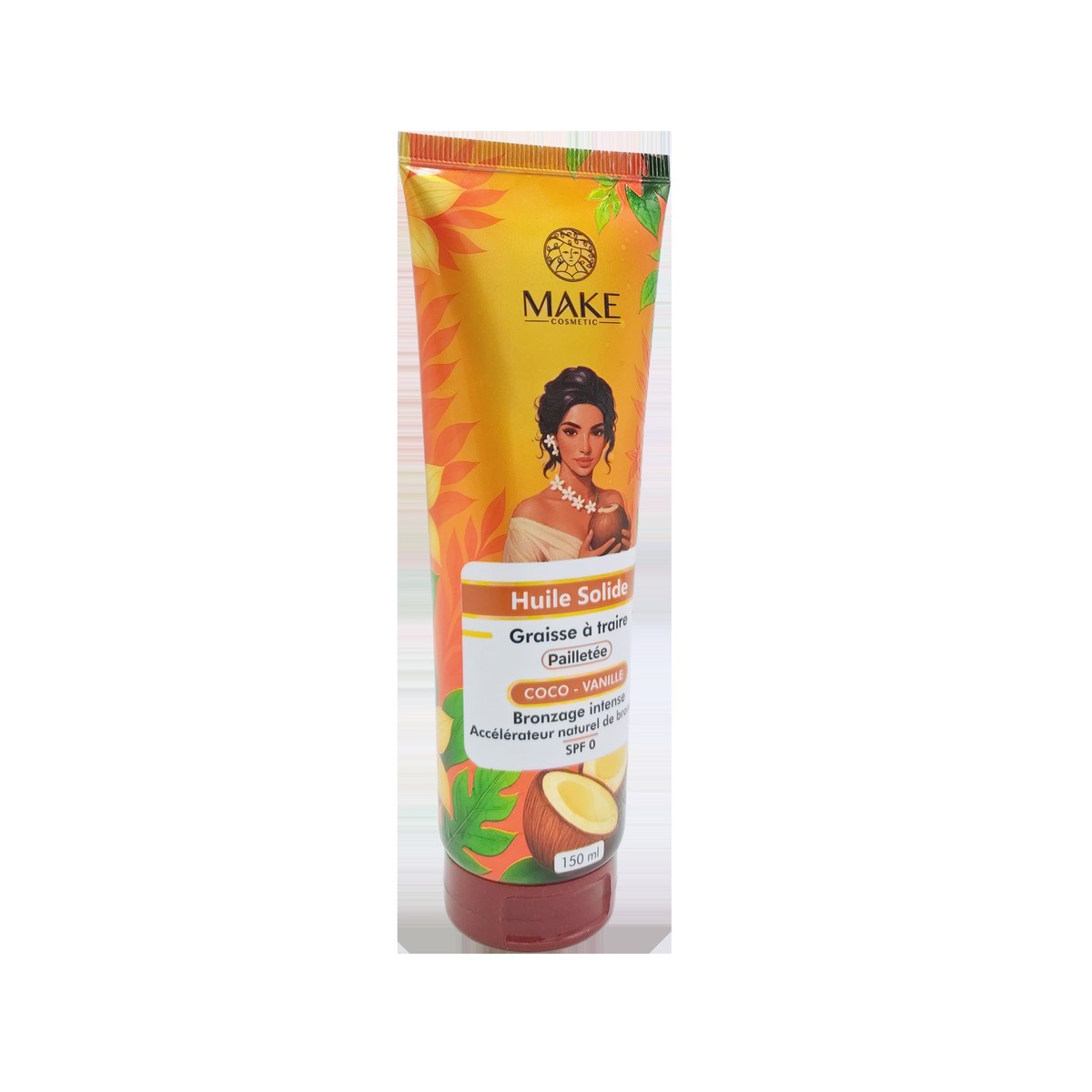 Make Cosmetic Huile Solide Coco Vanille Pailletée 150 g