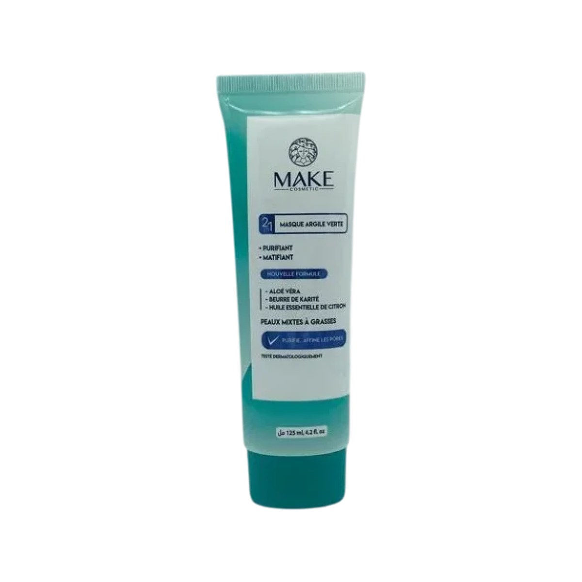 Make Cosmetic Masque Visage Argile Verte 2 en 1 125 ml