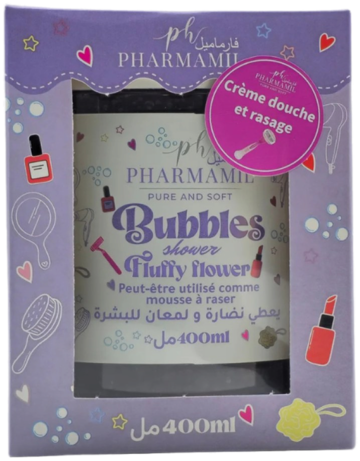 Pharmamil Pure and Soft Bubbles Shower Fluffy Flower - Crème douche et rasage 400 ml — vue 2