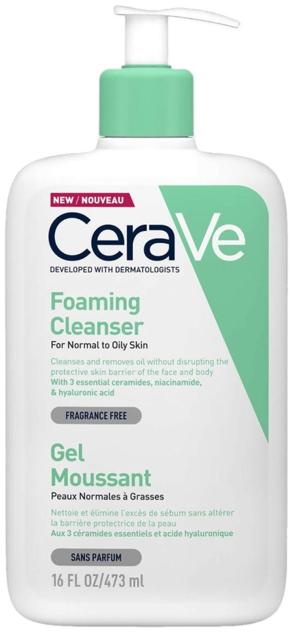 CeraVe Gel Moussant Nettoyant Peaux Normales à Grasses 236 ml