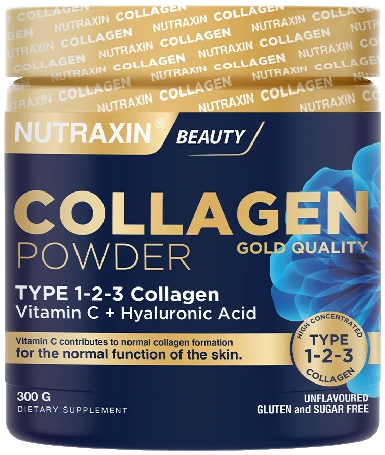 Nutraxin Collagène Hydrolysé Type 1-2-3 + Vitamine C - Poudre 300 g