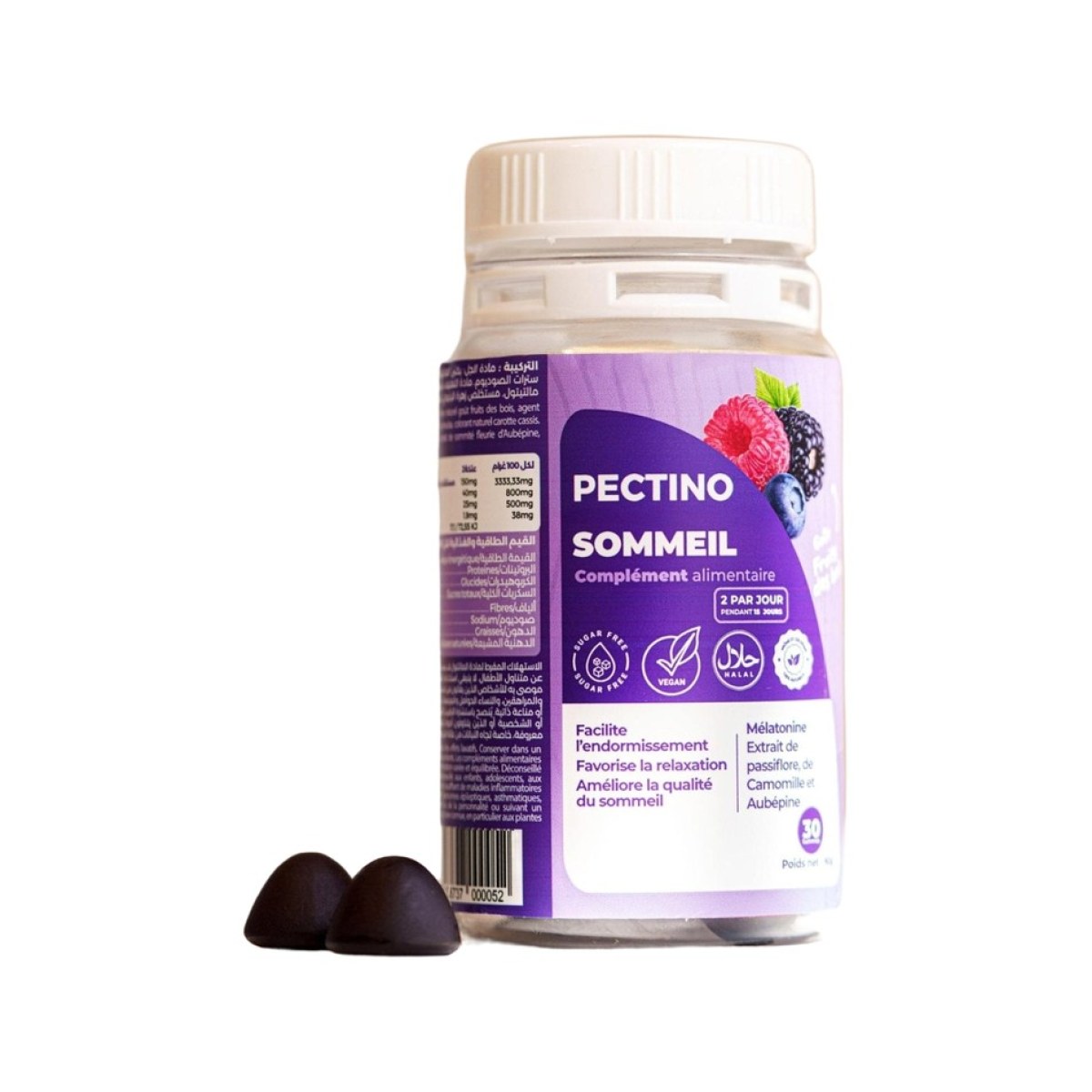 Pectino Gummies Sommeil Mélatonine & Plantes - 30 gummies