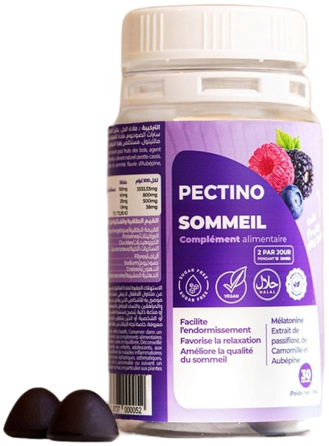 Pectino Gummies Sommeil Mélatonine & Plantes - 30 gummies