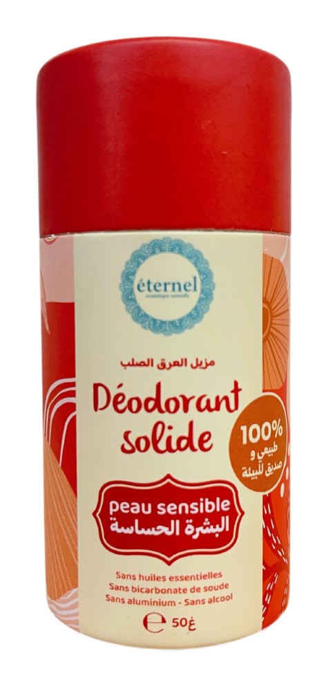 Éternel Déodorant Solide Bio - Peaux Sensibles - 100% Naturel - 50 g