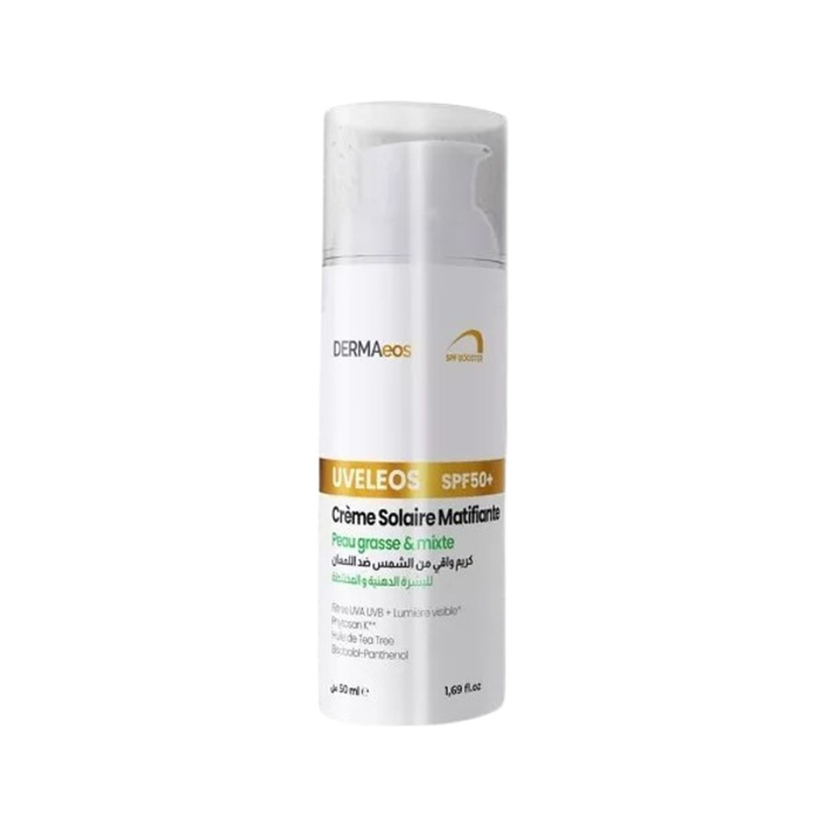 Dermaeos Uveleos Crème Solaire Matifiante SPF 50+ Peaux Grasses 50 ml