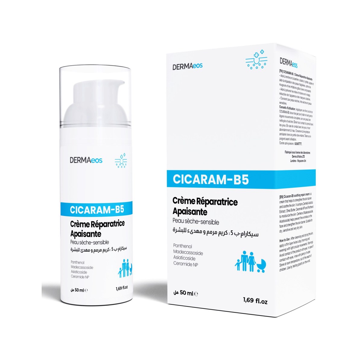 Dermaeos Cicaram B5 Crème Réparatrice Apaisante 50 ml