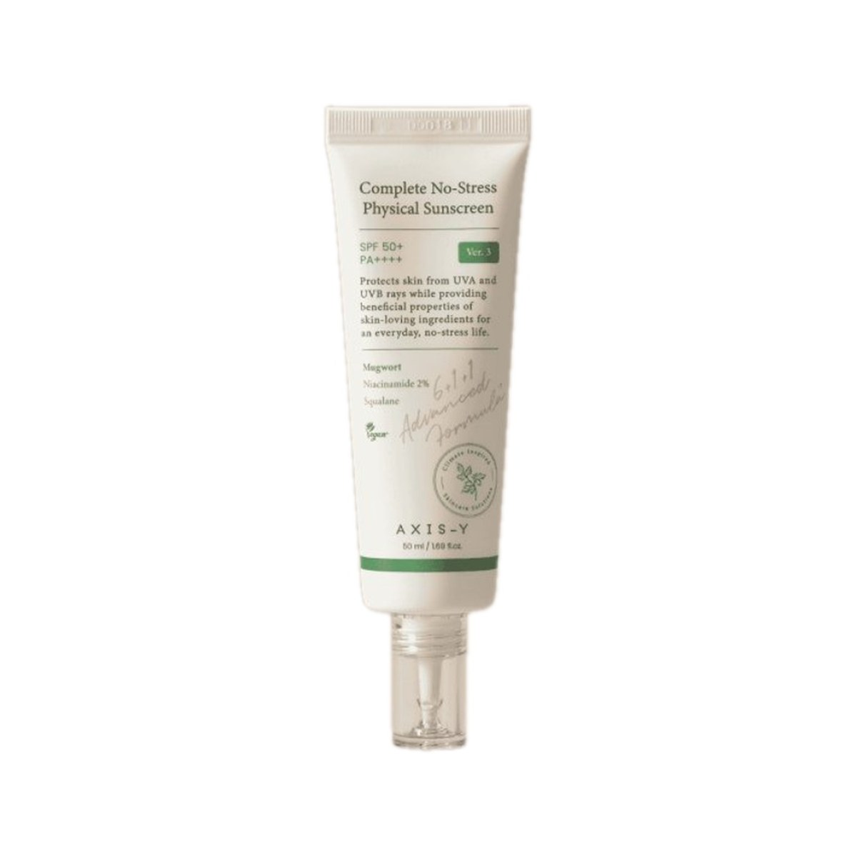Axis-Y Complete No-stress Physical Sunscreen V.3 SPF 50+ Pa++++ 50 ml