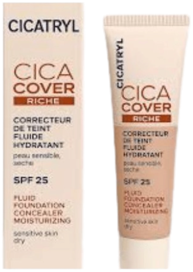 ACM Cicatryl Cica Cover Riche SPF 25 - Correcteur de Teint Fluide 30 ml